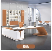Bureau de direction en bois blanc laqué, mobilier de bureau de luxe personnalisé, table d'ordinateur, bureau de direction exécutif