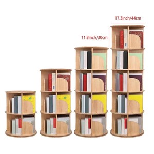Estantería de libros, organizador de almacenamiento moderno, estante de libros giratorio de 360 grados para niños, estantería giratoria - Product Image 2
