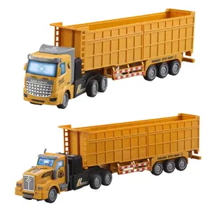 Panda 1:48 Diecast 4 saluran Remote Control truk kontainer minyak truk lampu listrik kendaraan RC mobil mainan untuk anak-anak