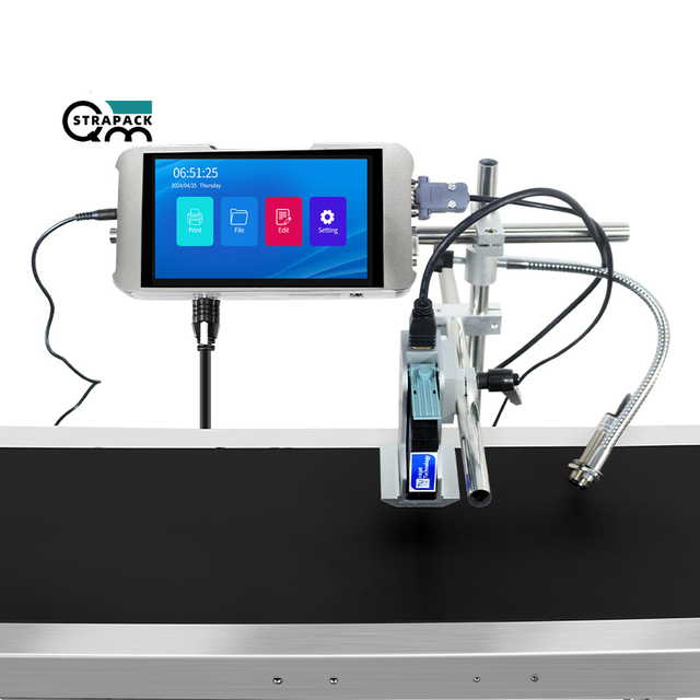 12.7mm TIJ 7 Inch Screen Online Batch Code Thermal Inkjet Printer Automatic Line Date Inkjet Coding Machine
