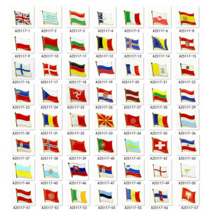 Bandera albanesa de estilo vintage, insignia de metal, aleación de zinc, insignia de bandera europea, salida de fábrica - Product Image 6