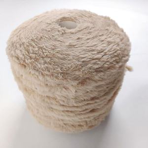 Mewah 100% poliester imitasi Marta bulu bulu halus Ultra lembut Shaggy rajut nyaman bayi dewasa topi ember syal mewah benang lemparan - Product Image 5