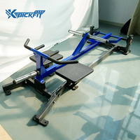 Máquina de remo con barra en T inclinada y carga de placas para ejercicio de espalda, equipo comercial de gimnasio