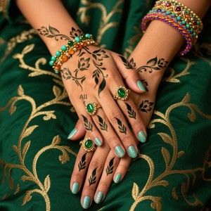 Nouveau modèle de <span class=keywords><strong>tatouage</strong></span> au henné adhésif, <span class=keywords><strong>motif</strong></span> ajouré peint à la main style indien, autocollant de <span class=keywords><strong>tatouage</strong></span> auto-adhésif, crème peinte semi-permanente - Product Image 6