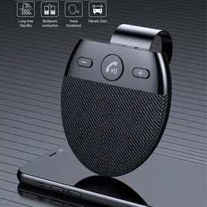 Bluetooth-compatible Car Phone Sun Visor Hands Free Speakerphone with USB Car Speaker Handsfree Car kit Auto Power on