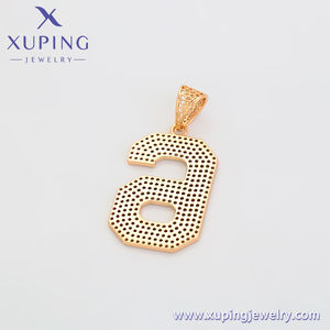 X000716962 XUPING Jewelry 18K Colgante de moda Chapado en oro Cobre Joyería Número-6 Personalidad Encantos Colgante para collar DIY - Product Image 5