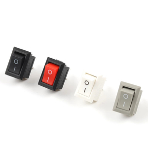 Kcd11 2 Pin 10x15mm mini đẩy nút chuyển đổi SPST 3A 250V AC snap-in Onoff thuyền Rocker switch đen đỏ trắng xám .. - Product Image 1