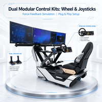 Cabine de télécommande 5G intelligente avec double joystick et volant pour excavatrice autonome