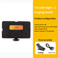 KALIOU W080 W081 Lumières Vidéo Réglables Rechargeables à Clip LED RGB Température de Couleur 2700K-6500K 5W/7W avec Trou de Vis 1/4 pour Appareil Photo