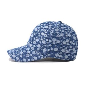 High Quality Thickened Denim Flower Women's Baseball <b>Cap</b> Sporty Formal Style Common Fabric Metal Buckle Back Closure <b>Scrub</b> <b>Cap</b> - Product Image 4