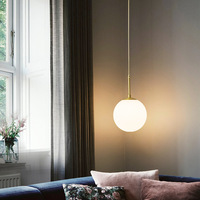 Mini Einfache Höhenverstellbare 7W LED Glas-Pendelleuchte für Projektinstallation Dimmbar 360° Abdeckung - 2 Jahre Garantie für Zuhause und Büro