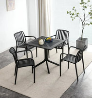 XY Meilleure table à manger d'extérieur carrée en plastique moderne avec structure démontable pour la maison, l'hôtel, le salon et le parc