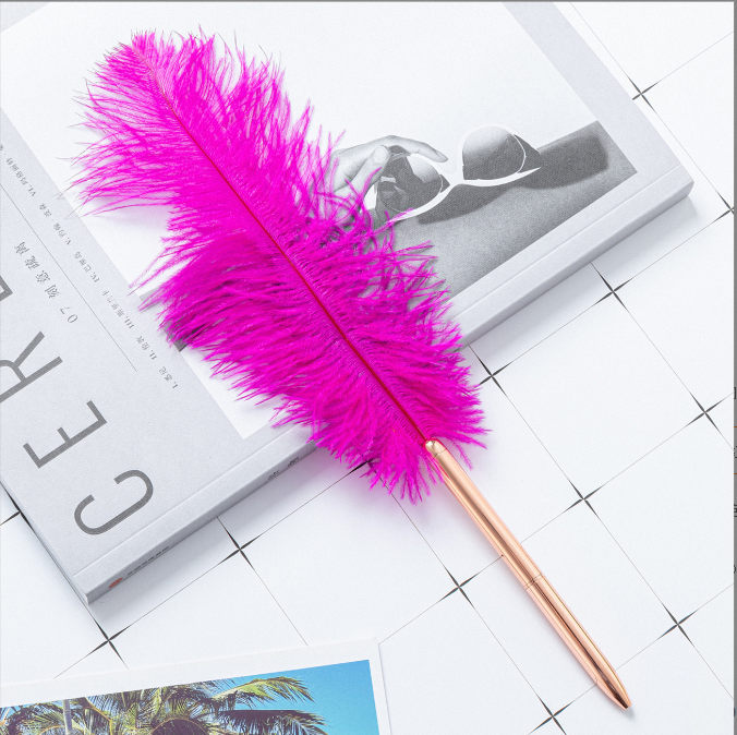 Or rose (plume rose-rouge)