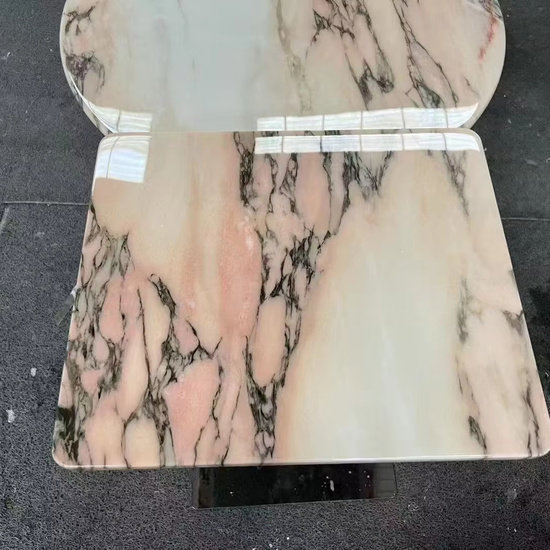 رخام روزا أورورا الطبيعي - ألواح وردية أنيقة للمطبخ والحمام