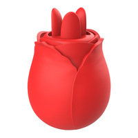 7 Vibrationsmodi und 3-Schritt-Saugfunktion 2-in-1 Rosen-Vibrator Sexspielzeug für Frauen Masturbation Dreizungen-Massagegerät