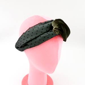 Стильные женские повязки для волос DREAM FASHION с узором в горошек, с узлом сверху, перекрестные, скрученные, настраиваемый размер, прочные, высокое качество - Product Image 1