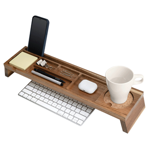 Organizador de Oficina de Madera - Tipo Vertical con Múltiples Compartimentos, Acabado Brillante, Multifuncional para Accesorios de Sala de Estar - Product Image 1