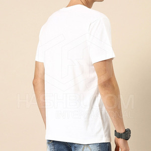 Nouvel Arrivage T-shirt Homme 100% Coton Coupe Ample Séchage Rapide Respirant Uni Imprimé Logo Personnalisé Fourniture en Gros Tissu Tricoté Manches Courtes - Product Image 4