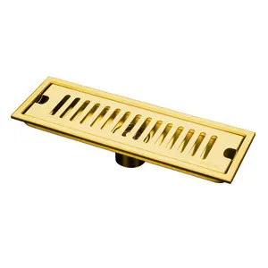 Factory Direct Sale Stainless Steel golden Drains Floor Linear Channel Wall Shower Drain