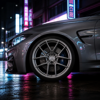Jantes forgées super légères à 10 rayons en alliage d'aluminium gris anthracite pour la modification de véhicules de performance et de course