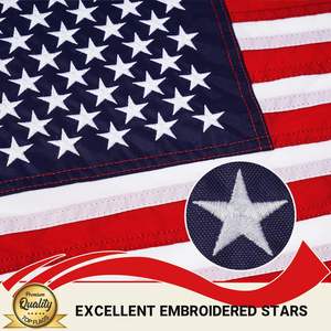 アメリカンフラッグ16x24インチ刺繍小型USAボートフラッグ外210Dナイロンフラッグマリンボートキャビン用 - Product Image 4