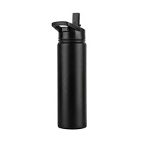 Bouteille d'eau isotherme en acier inoxydable de 24 oz en gros, gourde sport à double paroi à large ouverture, réutilisable avec logo personnalisé