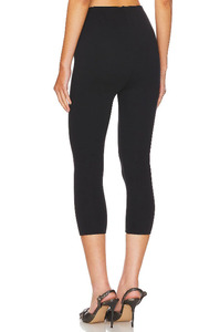 Pantalons Capri en Coton à <span class=keywords><strong>Taille</strong></span> <span class=keywords><strong>Haute</strong></span> pour Femmes, Imprimés, à Devant Plat, Coupe Courte, avec Techniques de Broderie, Couleur Unie - Product Image 5