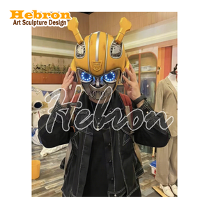 Casco Detallado de <span class=keywords><strong>Bumblebee</strong></span> de <span class=keywords><strong>Transformers</strong></span> para Disfraz de Halloween, con Efectos de Sonido y Luz, Ideal para Fiestas de Anime - Product Image 1