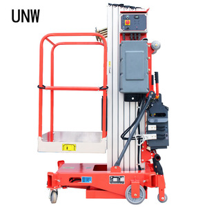 Alat pengangkat hidrolik, 10m 11m alat tiang satu kolom tiang pria mengangkat roda samping portabel empat outtrigger elektrik peralatan <span class=keywords><strong>Hoist</strong></span> rantai - Product Image 2