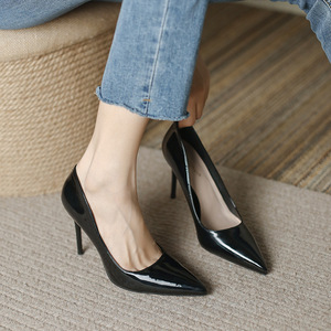 Zapatos de Tacón Bajo para Mujer, Parte Superior de PU Formal, Cierre Deslizante, Acolchados para Mayor Comodidad, Tacón de 6 cm, Tallas Grandes - Product Image 6