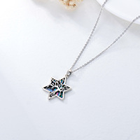 Bijoux fins en gros 925 en argent Sterling plaqué rhodium ormeau coquille arbre de vie pendentif collier pour les femmes