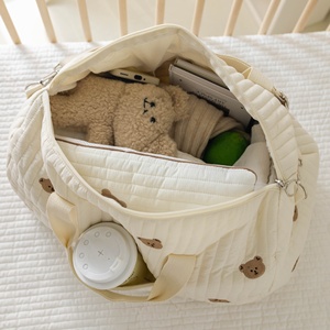 Borsa per mamma <span class=keywords><strong>neonato</strong></span> in cotone Ins borsa per mamma da viaggio portatile coreana per borsa per pannolini per pannolini per neonati - Product Image 4