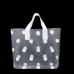 Borsa per la spesa in plastica rosa con stampa logo di alta qualità personalizzata per i vestiti - Product Image 4