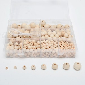 ACASA ARTO 12080 485pcs Various Sizes Round Natural Wood <b>Color</b> Wooden <b>Beads</b> for Jewelry Making DIY - Product Image 2