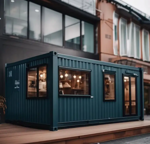 Thiết kế hiện đại di động ngoài trời Tiny Cấu trúc thép Modular container nhà văn phòng nhà cửa hàng di động bánh sandwich Bảng điều chỉnh kiến trúc - Product Image 1