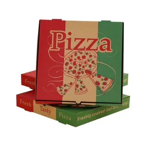 Pizza Custom Printed Brown Slice Dough Proofing Carton Packing Boxes With Logo Wholesale 12 Inch