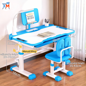 Ev Çalışma Masası Okul Masası Sandalyeli Birleşik Okul Mobilyası Sınıf Masası ve Sandalyesi - Product Image 2