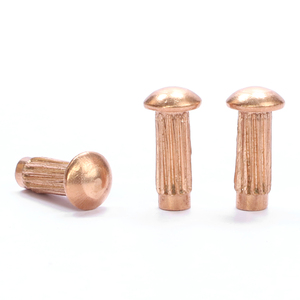 Lot de 10 rivets pleins en cuivre à tête ronde moletée pour étiquettes, plaques signalétiques et marques M2 M2.5 M3 M4 GB827 - Product Image 1