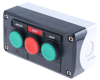 Boîtier de commande à bouton-poussoir électrique Xald311 à rappel automatique, bouton vert et rouge, boîtier en polycarbonate, ouverture de 22 mm, IP66, IP69K