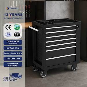 Armoire de rangement d'outils industrielle en <span class=keywords><strong>acier</strong></span> robuste, chariot à tiroirs roulants verrouillable pour atelier, garage, équipement de maintenance - Product Image 1