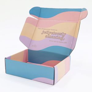 Boîtes en carton recyclables personnalisées imprimées métallisées pour l'expédition de vêtements, cadeaux, chaussures, chapeaux, boîtes de courrier pour banqueurs - Product Image 2