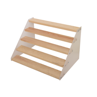 Présentoir de comptoir multicouche Organisateur à 3 niveaux en bois pour bijoux, épices, cupcakes, cosmétiques.