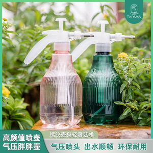 Green Air <b>Pressure</b> Spray <b>Bottle</b> 2 Liter Adjustable Nozzle For Garden Home Balcony Courtyard Watering Cleaning - Product Image 2
