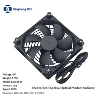 Base de Refrigeración Silenciosa Externa de 12CM con Ventilador para Router USB, TV/Broadband, Decodificador, Disipación de Calor, 5V, para Cat Óptico