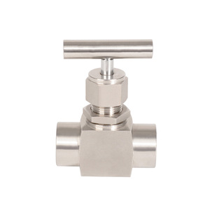 วาล์วเข็มแบบมือหมุน 1/2 NPT SS316 6000Psi ควบคุมการไหลแรงดันสูง แบบตรงผ่าน - Product Image 5