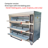 Guangzhou 3 niveles 6 bandejas cocina comercial horno eléctrico máquina de pan equipo horno pan pastel