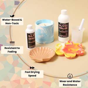 NICOLE Vernis Acrylique Écologique Brillant, Revêtement Liquide Résistant à l'Eau, Séchage Rapide pour Béton et Plâtre - Product Image 3