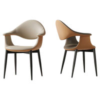 Chaise de salle à manger moderne bicolore-Chaise de dossier de designer de luxe pour salle à manger haut de gamme