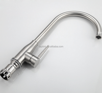 Robinet de cuisine Taplink à montage sur plan, monocommande, en acier inoxydable brossé, finition chromée, mitigeur moderne pour évier, eau chaude/froide