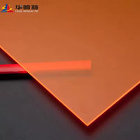 Plaques en acrylique coulé fluorescentes HUASHUAITE de haute qualité, 3 mm d'épaisseur, couleurs rouge, vert, orange